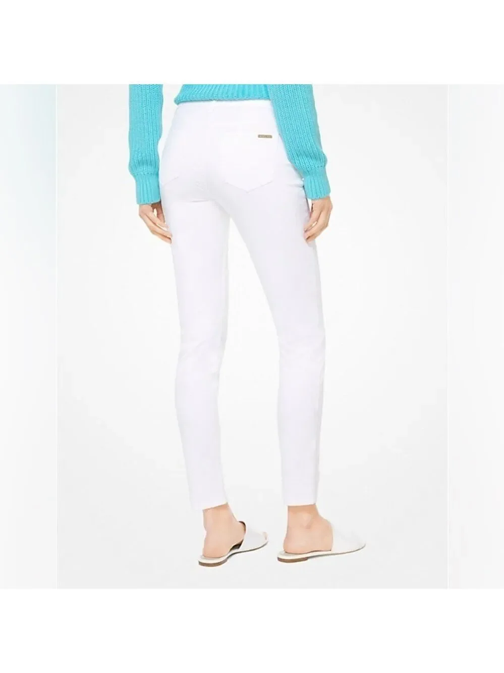 Michael Kors Selma Strength White Skinny Jeans Sz 6